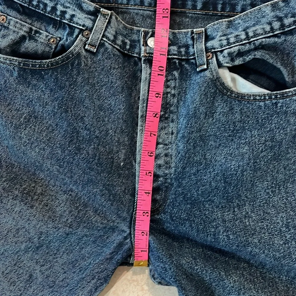 Vintage Levi's 501 Button Fly USA MADE Dark Blue Wash Jeans,‎ Sz 34 x 30